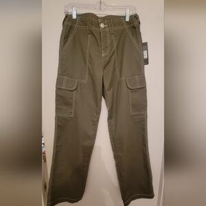 NWT True Religion Green Cargo Pants Size 26.